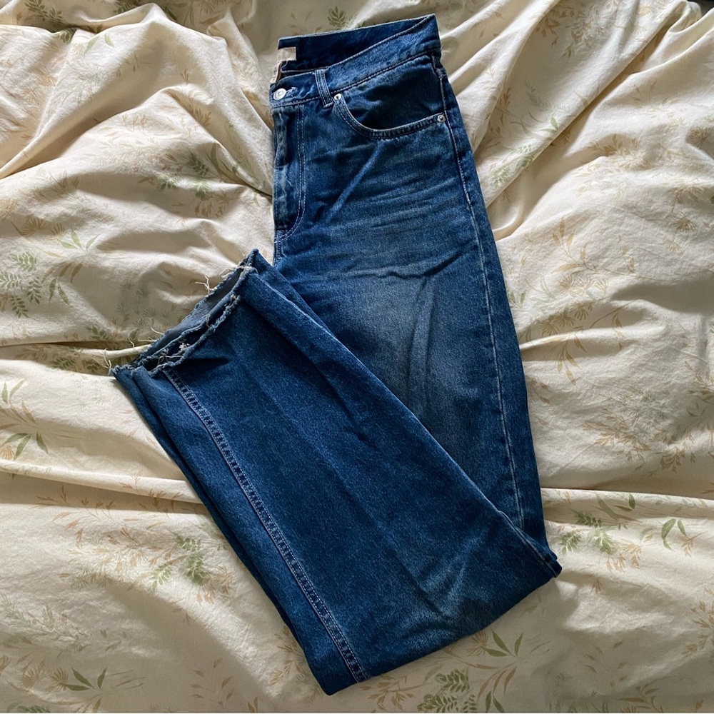 Mid Rise Straight Jeans